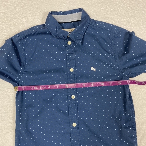 H&M label of graded goods L.O.G.G. 5/6 button down blue white dots - Picture 8 of 9